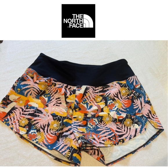 The North Face Pants - THE NORTH FACE Women Med. Hydrenaline Windwall‎ Black Pink Floral Shorts Women’s